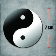 sticker pvc yin yang สติกเกอร์ หยินหยาง งานพิมพ์ดีที่สุด OFFSET PRINTING เคลือบ UV กันแดด กันน้ำ