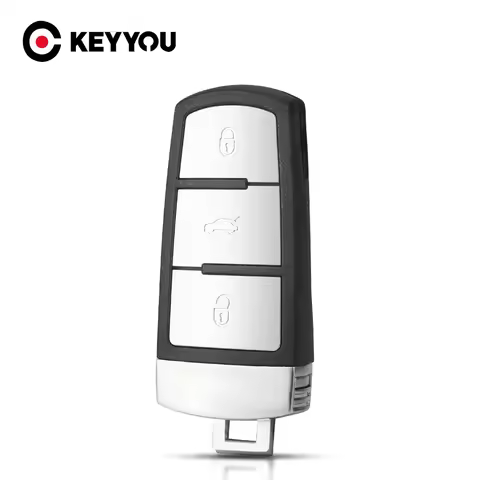 KEYYOU Replacement Smart Card Remote Shell With Small Key Blade Case For Volkswagen VW Passat CC B6 