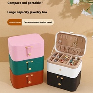 Button Flip Style 2 Layer Travel Box, Portable Necklace, Box Storage Earring, Box, Ring J9i2