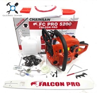 Mesin Chainsaw 20" LASER FC5200 PRO FALCON / Mesin Gergaji Kayu 2Tak Chain Saw Bar 20 Inch LASER FAL