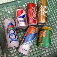 collection of various soft drink cans /EMPTY can/coke  100 plus pele cny +++