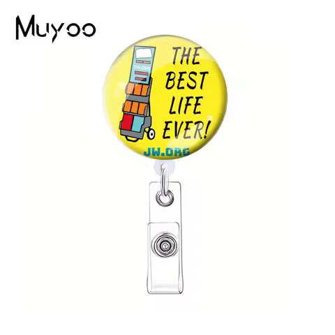 2023 New Arrival Fashion JW.org The Best Life Ever Christian Quotes Round Badge Reel Clip ID Card Ba