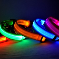 LED Dog Collar, LED Pet Dog Collar Flashing Glow Dog Leash Neck Belt Collars Pet Fluorescent Cat Nec