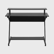 IDEA-100CM格倫鐵藝仿木紋Z型電腦桌(兩色可選) 深木紋+黑骨架