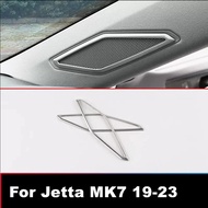 For VW Jetta MK7 2019 2020 2021 2022 2023 Parts 2Pcs/Lot Stainless Steel Car Front A Column Speaker Sound Trim Frame