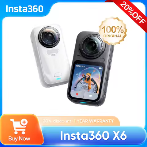 360 Action Camera Insta360 X6 8K 360 Action Camera, Dual Custom 1/1.1" Square Sensors, Triple AI Chi
