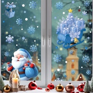 2025 Christmas Style Sticker Romantic Snowflake Glass Decor Stickers Waterproof Style Shop Window Or
