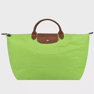 LONGCHAMP LE PLIAGE系列短把再生尼龍摺疊水餃旅行袋(小) 亮綠