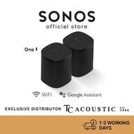 2.0 Bundle (2 Sonos One Wireless Speakers) [Google Assistant Enabled]