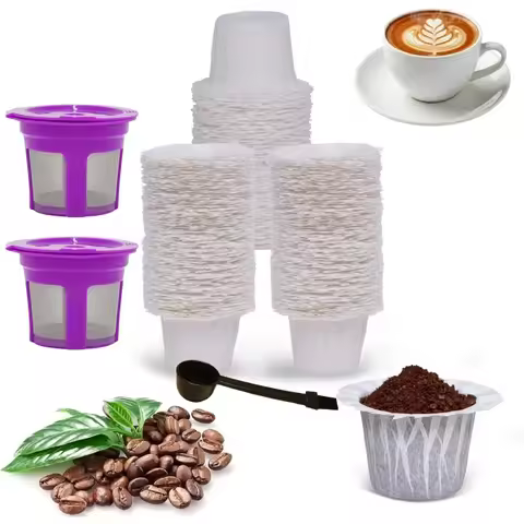 100pcs Natural Disposable Coffee Paper Filters Compatible with Keurig Single Cup K-CUP Coffer Filter