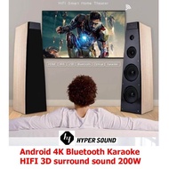 Mastersat Hyper Sound รุ่น IA-2060WIFI 200W (100Wx2)  Android Bluetooth HIFI 3D surround sound  2.1Ch. Home Theater  แยกเสียงเบส/แหลม ลำโพงดูหนัง ซาวน์บาร์ไฮเอนด์ เชื่อมต่อ AUX Optical USB TF Card เป็นลายไม้ สวยงาม