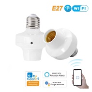 Fitting Lampu Wireless App Android iOS Online Control E27 WiFi Smart Socket Adapter Timer Waktu On O