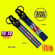 GANTUNGAN HIGH QUALITY KEYCHAIN MARTINI RACING TEAM PREMIUM KEYCHAIN CAR MOTORCYCLE REMOTE KEY TAG L