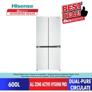 Hisense 600L 4 Door Inverter Fridge RQ648N4AWU Refrigerator Peti Sejuk