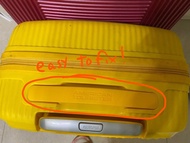 NEW YELLOW color American Tourister Curio Soundbox luggage handle PARTS ONLY with logo, spare suitca