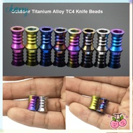 CHERRY TC4 Tool Beads, 10*13.5mm 8 Styles Outdoor Lanyard Beads,  Titanium Alloy Camping Gadgets Pen