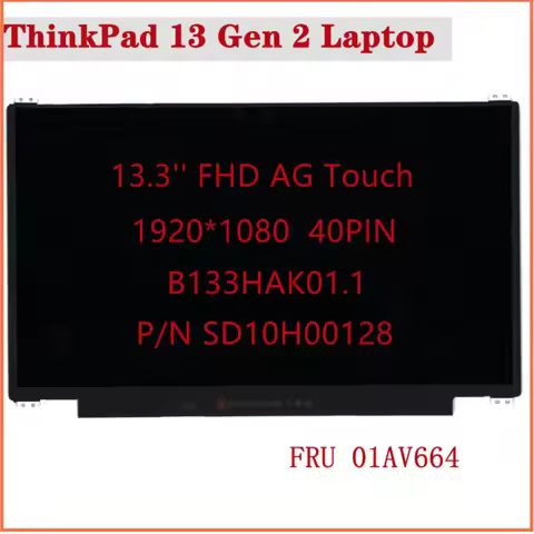 For Lenovo ThinkPad 13 Gen 2 13.3" FHD LED LCD Touch Screen B133HAK01.1 TP00081B P/N SD10H00128 FRU 