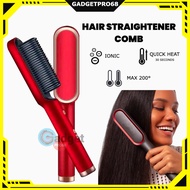 Hair Straightener Comb Heating Hair Straightening Styling Tool Comb Curler Sikat Pelurus Rambut LIKE