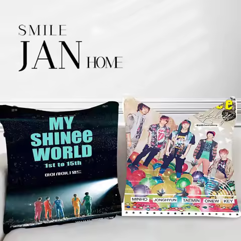 Kpop Korean Boys SHINee Maple Design Cushion Cover Happy Autumn Harvest Decor Holiday Decorati Pillo