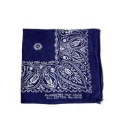 Vintage 70s USA Bandana 美國藍色花柄領巾