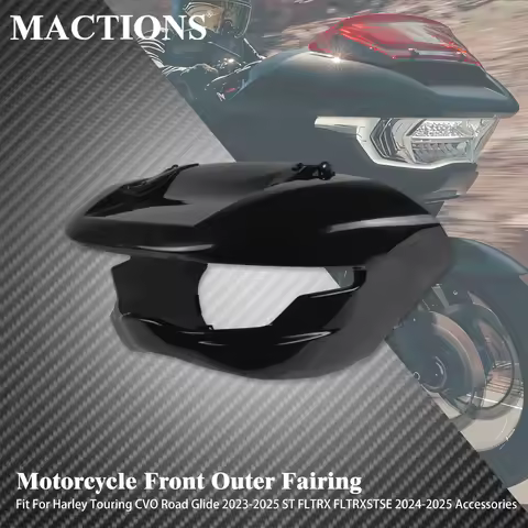 Motorcycle Front Outer Fairing Black Headlight Cover For Harley Touring CVO Road Glide 2023-2025 ST 