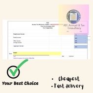 Form BE - Income Tax Computation 2025/2024/2023 Employment Income Auto Calculate Form BE LHDN - LAPO