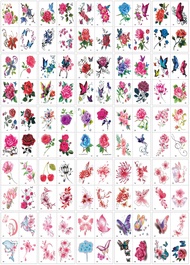 100 tờ hình xăm dán hoa hồng tattoo dễ thương cute Legaxi