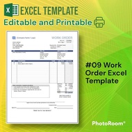 [#09] Work Order Excel Template (Business Proposal / Rancangan Perniagaan)