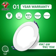 BULL Downlight Recessed Lights Pin Light 4W 6w 9 Watts 15 W Daylight Color Temperature