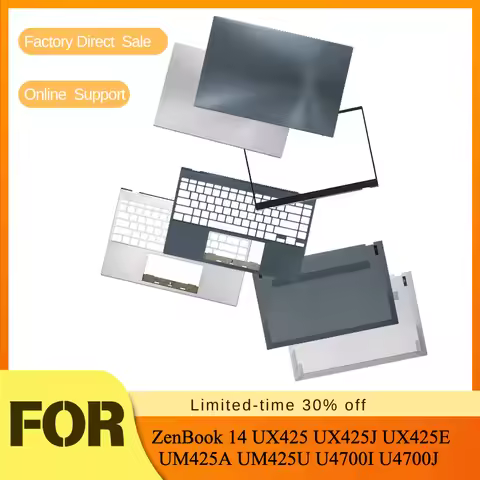 New Housing Case LCD Back Cover / Bezel / Hinges / Palmrest For Asus ZenBook 14 UX425 UX425J UX425E 
