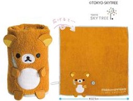 【懶熊部屋】Rilakkuma 日本正版 拉拉熊 懶懶熊 晴空塔 聯名 限定 造型 方巾 毛巾 手巾