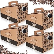 Dandat 20 Pack Disposable Coffee Dispenser Box 96 oz - Thick Hardboard Insulated Coffee to Go Contai