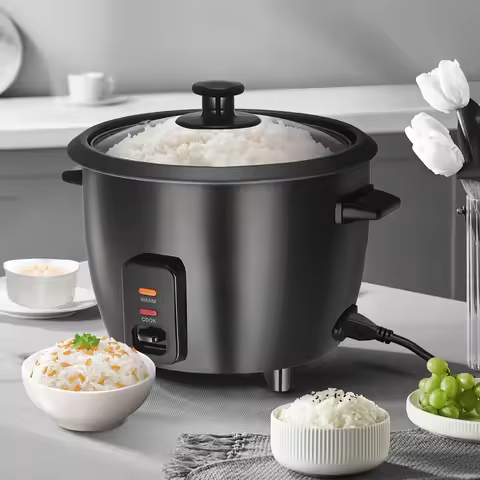 A Rice Cooker Featuring a Detachable Nonstick Pot, a Yogurt Maker with an Automatic Keep Warm Settin