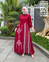 ( S M L XL XXL ) Temukan Gamis twill rayon pelangi gamis twill tidye gamis twil rayon super - motif 