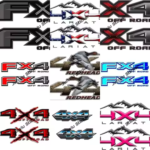 A Pair Fx4 Off Road Sticker 4x4 Redhead Duck Personality Waterproof for trunk Laptop Car Book Water 