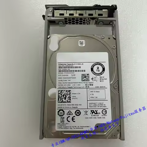 0FVX7C 2T SAS 7.2K 12G 2.5 FVX7C ST2000NX0433 Hard Drive Used