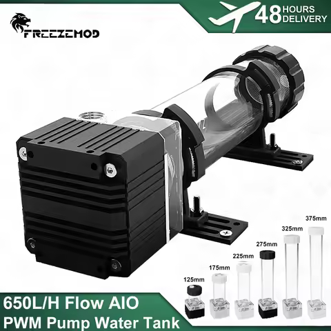 One-piece Reservoir with Pump FREEZEMOD RGB Water Tank 650L/H Integrated PWM Speed Control Head 3.5