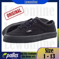 PALLAS JAZZ 7328BK LO CUT SHOE BLACK SHOE Kasut Hitam