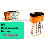 1pc BP 9V Rechargeable Battery 300mAh Ni-MH 1158.2