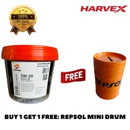 Repsol Dxr Platinum 5w30 CK-4/SN ACEA E6/E9 Fully Synthetic Heavy Duty Engine Oil (8L) Minyak Hitam