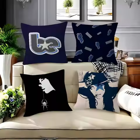 Singer Billie Eilish Cartoon Pillow Covers Cartoon Sofa Decorative Home Double-sided Printing Short 