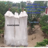 Lưới đánh cá 3 lớp then cao 80cm dài 80m bắt cá rô phi và cá từ 400g đến 2kg 5.0  (cam kết đổi trả t