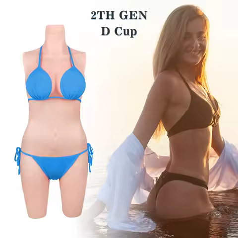 KUMIHO Breast Forms Boobs No Arms 2th Sissy Silicone Bodysuit D Cup Fake Vagina Silicon Body Crossdr