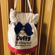 🇯🇵迪士尼海洋限定DUFFY達菲 雪莉玫 帆布束口水桶包