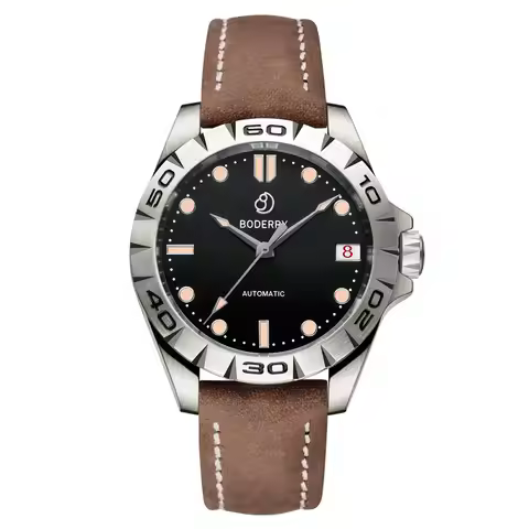 Boderry Urban Luxury Men's Titanium Watches Automatic Mechanical Waterproof Calendar Date Luminous W