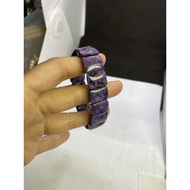 D1741 Natural Ore/Purple Dragon Crystal Hand Row Bracelet Weight: 40g Size: Width 16mm Thickness 6.4