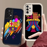 R90 Barcelona FC Casing for Samsung A55 M15 S24 S21 FE S25 Ultra 5G Black and White