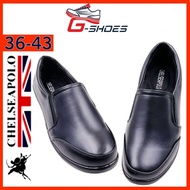 [G-SHOES] YW019-5 ChelseaPolo Women White Nurse Shoes Black Formal Shoes Kasut Jururawat