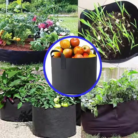 5/7/10 Gallon Big Plant Flower Grow Bag Pot Home Garden Potato Strawberry Fabric Vegetable Jardin Ga