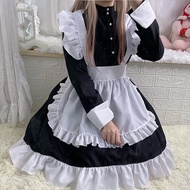 Black White Maid Costume Japanese Gothic lolita Style Dress lolita Butler Maid Costume COS Performan